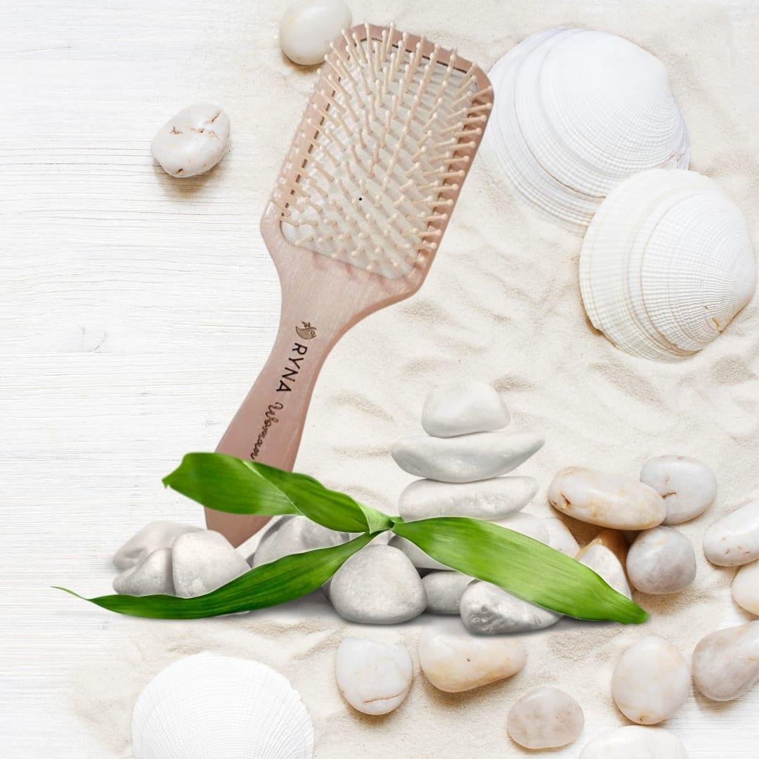 Bamboo Paddle Comb