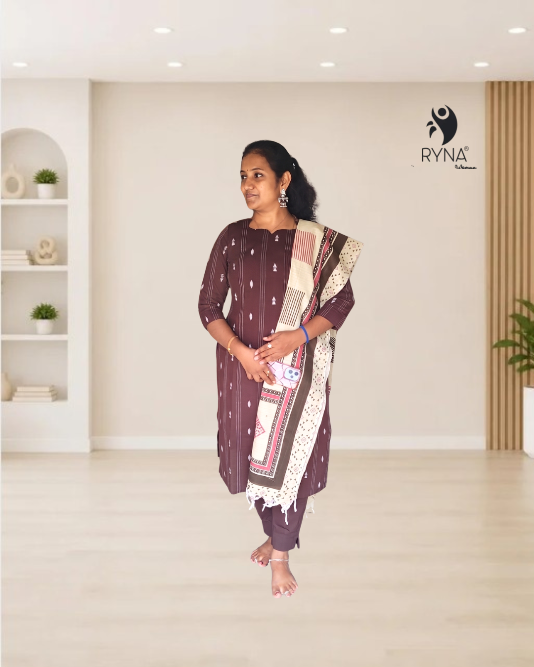 3 Pcs Cotton Kurti Set
