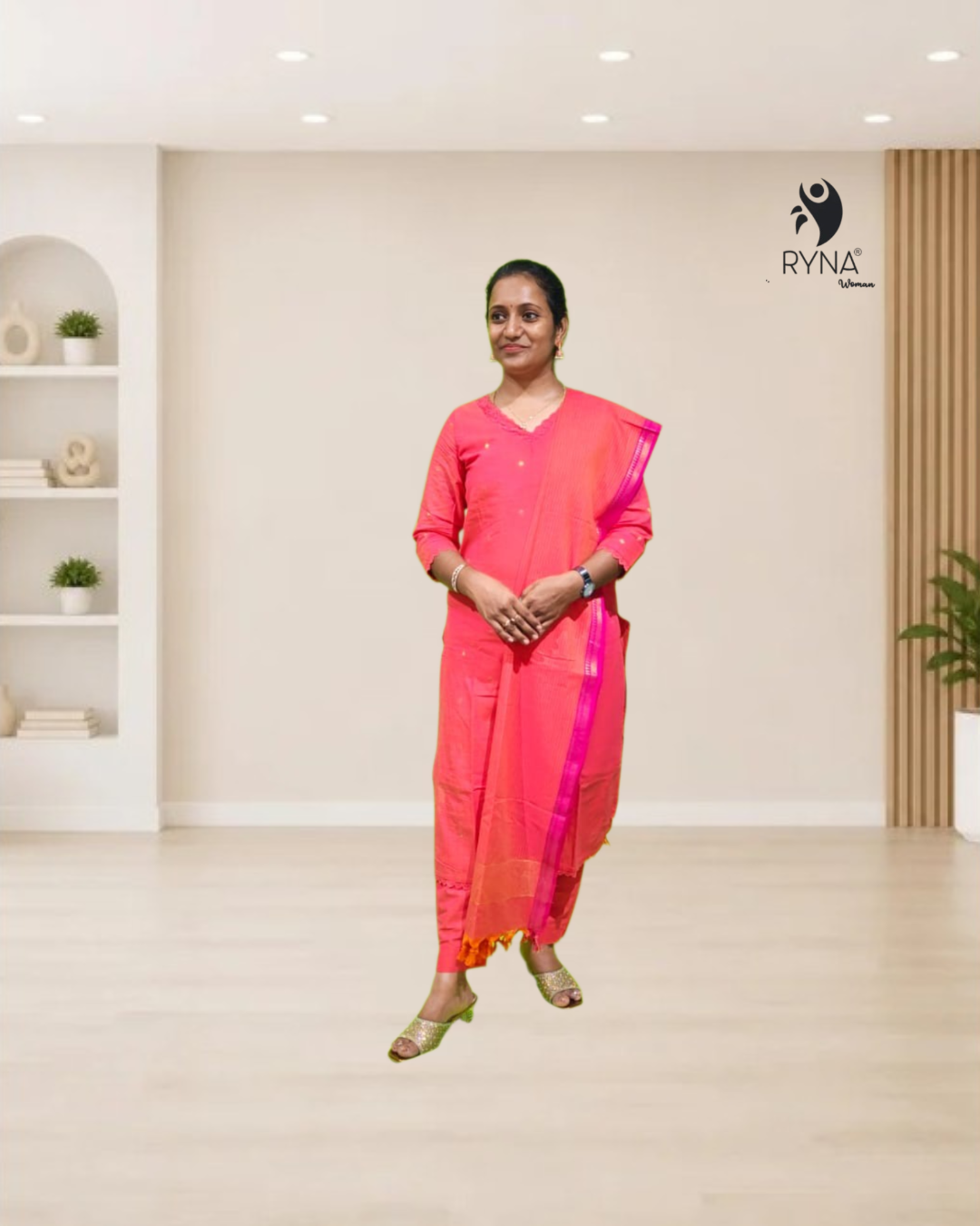 3 Pcs Cotton Kurti Set