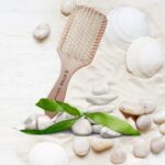 Bamboo wood paddle brush